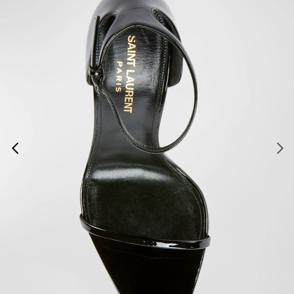 YSL Logo-Heel Sandals with Golden Hardware Size 40 - Picture 4 of 5